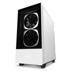 NZXT Case H510 Elite Matt White With Tempered Glass 2 AER RGB Fans 1 ARGB LED Strip CA-H510E-W1