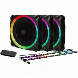 Antec Case Cooler Prizm 120 ARGB 3+2+C 3* 120 mm ARGB fan with 2 LED Strips and Controller