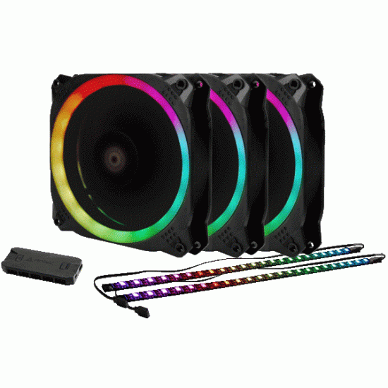 Antec Case Cooler Prizm 120 ARGB 3+2+C 3* 120 mm ARGB fan with 2 LED Strips and Controller