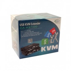 Cadyce USB KVM Extender over CAT5/CAT5e/CAT6 Cable with Display Resolution upto 1920 x 1200 CA-KE100