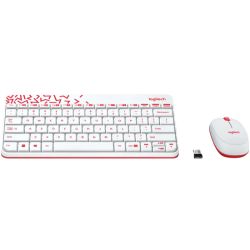 Logitech MK240 Nano Wireless Keyboard and Mouse Combo White
